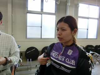 「絶好のポジションが勝因」と話す石井選手