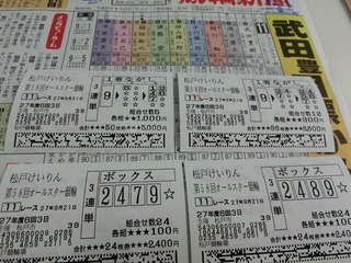 3日目11R「シャイニングスター賞」車券