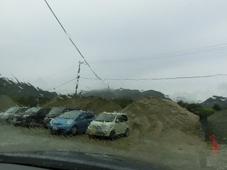 印南町は雨が降っていました
