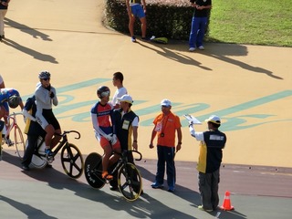 少年男子スプリント予選 出走前の布居選手