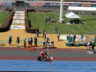 男子チームスプリント決勝 和歌山県チーム逆転を許して惜敗