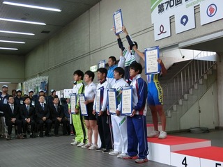 少年男子ケイリン表彰式