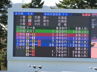 波乱の結果になりました。これは獲れない…