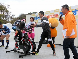 バースデーの山本選手も全力モガキ。記録は?