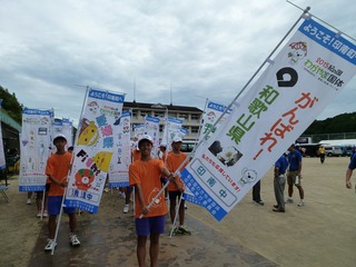 参加各県を応援するのぼり旗