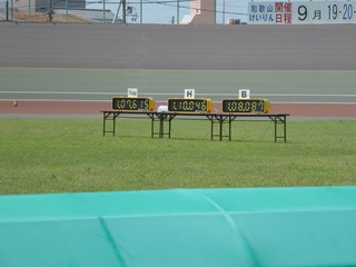 タイムは1分8秒087 惜しくも2位