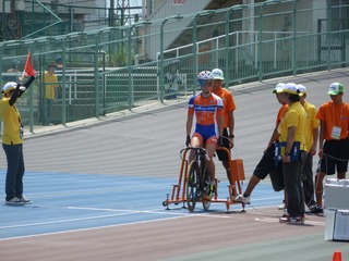 女子500mT.T.発走直前の吉川美穂