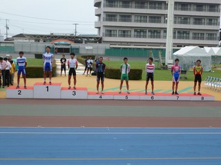 少年男子ポイントレース表彰式