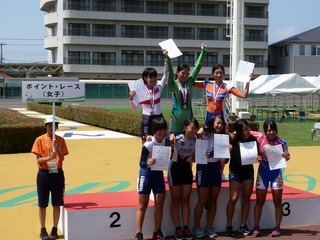 女子ポイントレース表彰式