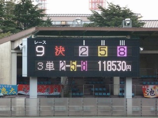 地元ライン全滅で3連単は11万円台!