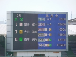 まずまずの好配も、抜け目でハズレです