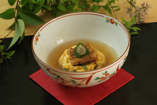 穴子茶巾炒り卵のワサビあん.jpg